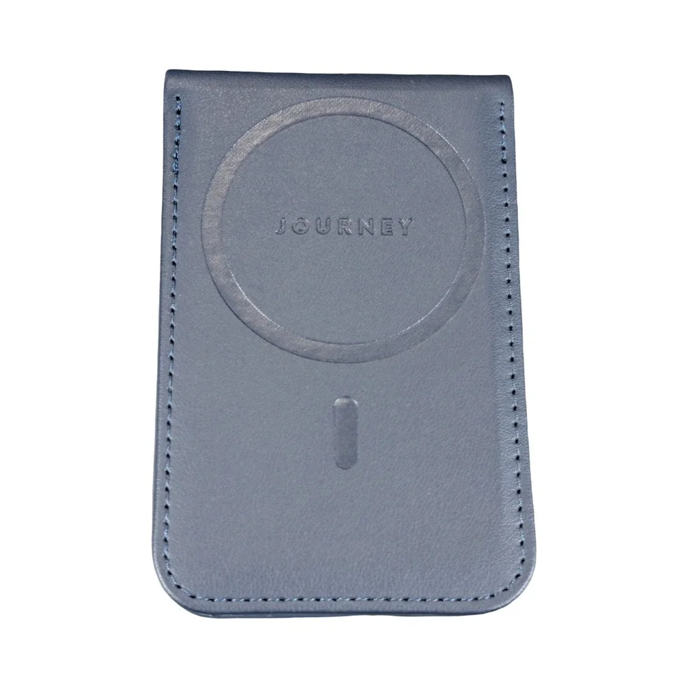 Qq3O GENUINE JOURNEY EZMO MagSafe Wallet & Phone Stand Navy Blue OPEN BOX Repack
